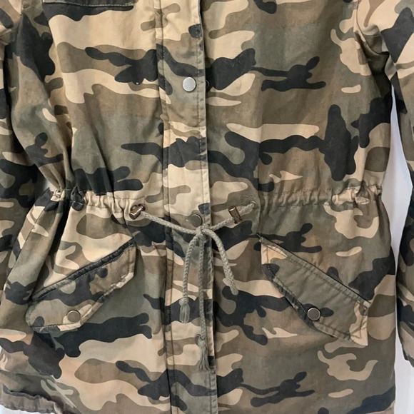 Ci Sono Camo Camouflage Military Utility Style Jacket Fleece Lining Medium - Picture 12 of 12